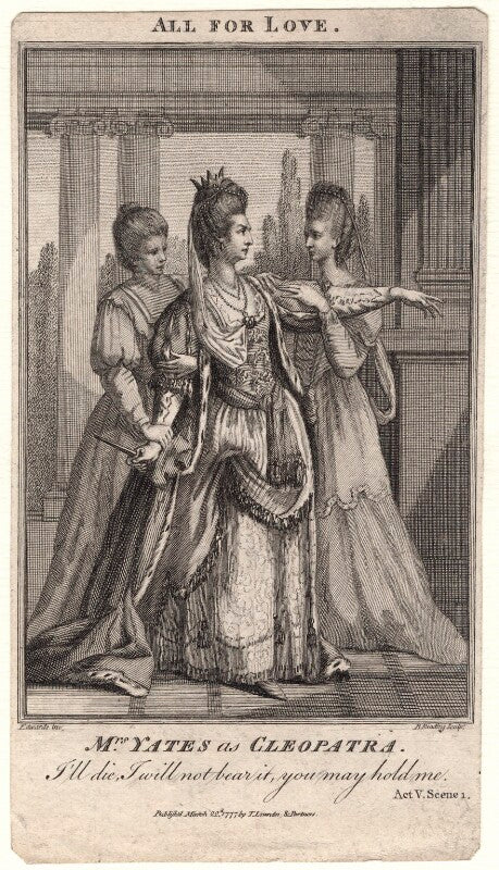 Mary ann yates as cleopatra in dryden's 'all for love' npg d8900