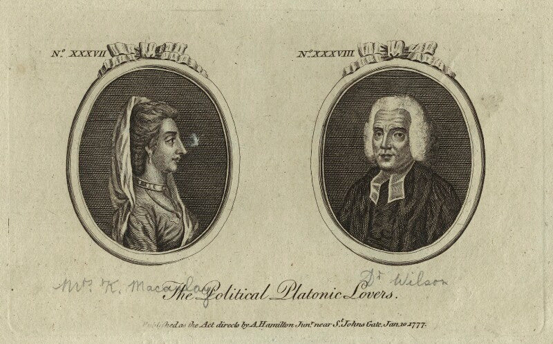 The political platonic lovers (catharine macaulay (née sawbridge); thomas wilson) npg d32138