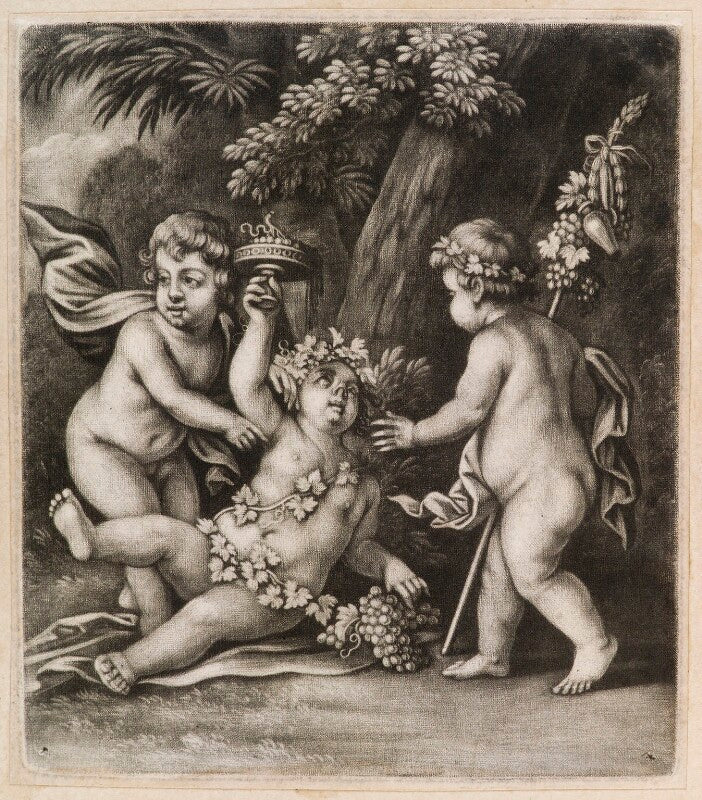 Putti with grapes npg d11906