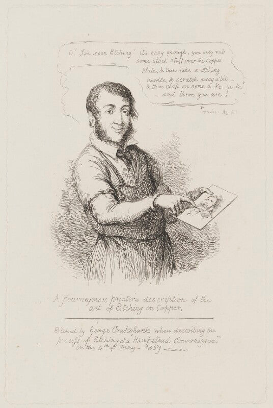 George cruikshank ('a journeyman printer's description of the art of etching on copper') npg d49498