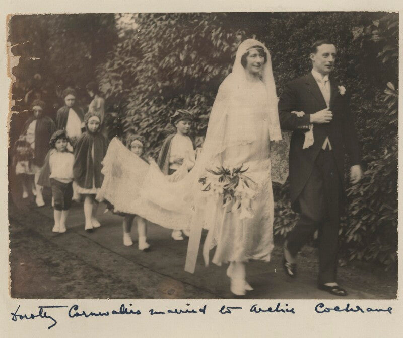 Julia dorothy (née cornwallis), lady cochrane and sir archibald douglas cochrane on their wedding day npg x197920