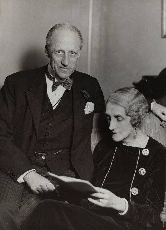 Sir (john) evelyn leslie wrench; hylda henrietta (née brooke), lady wrench npg x85095