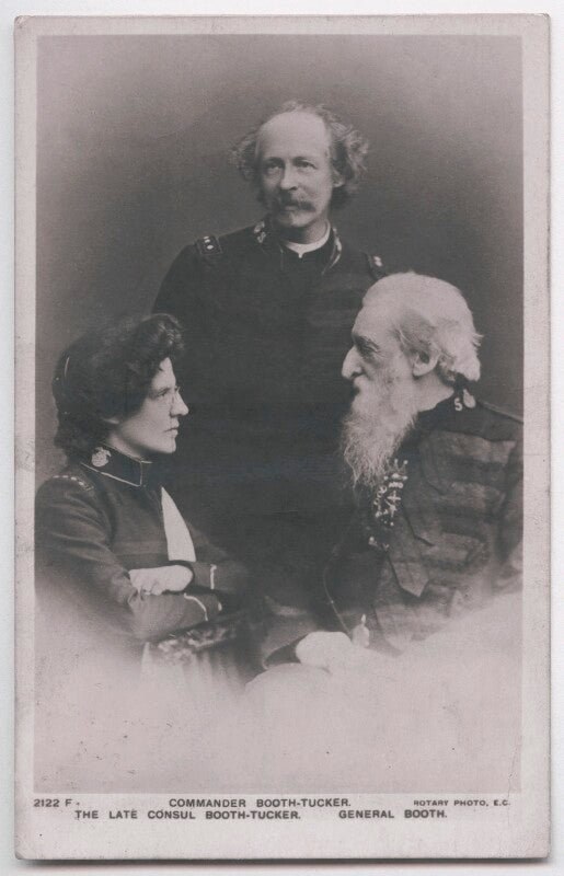 Emma moss booth tucker (née booth); frederick st george de lautour booth tucker; william booth npg x197601