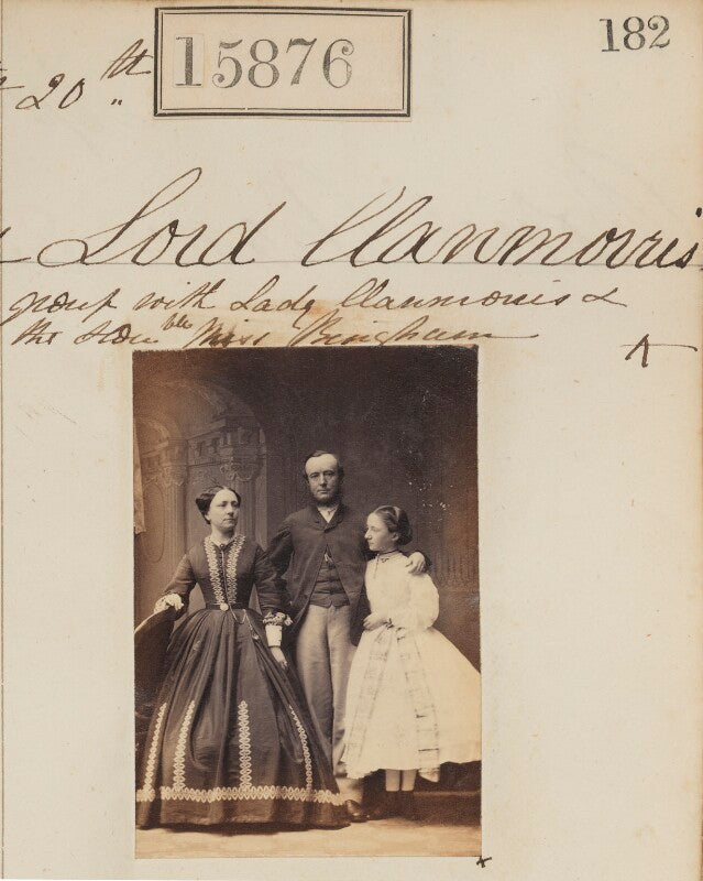 4th baron clanmorris with his wife and daughter npg ax63806