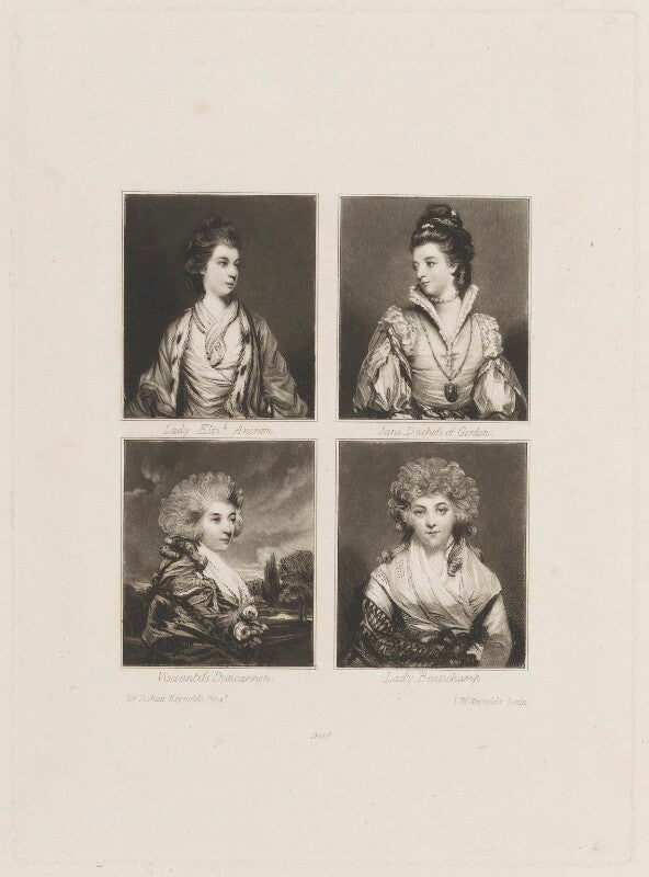 Elizabeth, marchioness of lothian; jane, duchess of gordon; henrietta, countess of bessborough; isabella, marchioness of hertford npg d15274