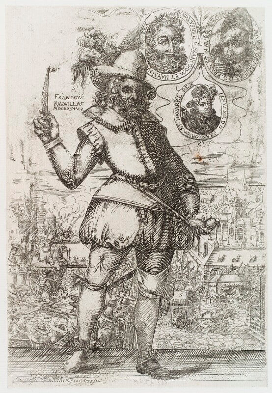 François ravaillac; henri iv, king of france; marie de medici of france; louis xiii, king of france npg d19823