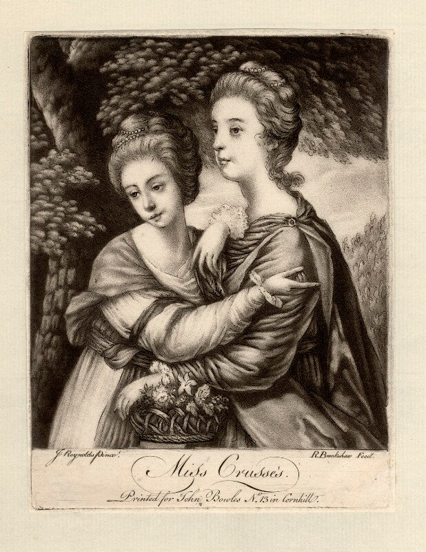 'miss crusses' (elizabeth hinchliffe (née crewe); emma crewe) npg d1600