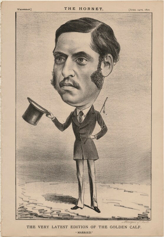 John patrick crichton stuart, 3rd marquess of bute ('the very latest edition of the golden calf. "married"') npg d48285