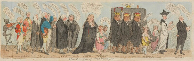 'the funeral procession of miss regency' npg d13053