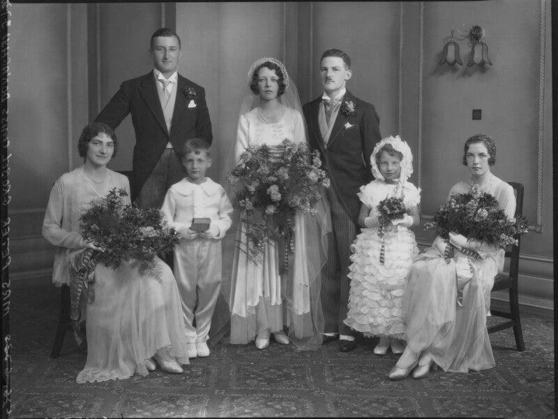 Bernard hackforth; kathleen elizabeth grobel (née donaghy); cyril peter grobel; nan donaghy; eugenie grobel npg x137263