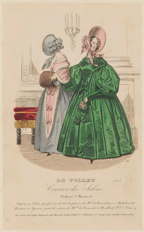 Walking dress, january 1838 npg d47736