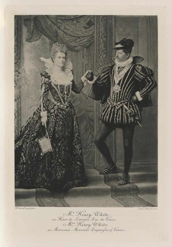 Margaret ('daisy') stuyvesant rutherford white (née rutherfurd) as morosina morosini, dogaressa of venice and henry white as henri de lorraine, duc de guise npg ax41016