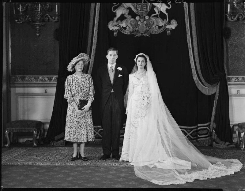George lascelles, 7th earl of harewood with marion stein and princess mary, countess of harewood npg x97315