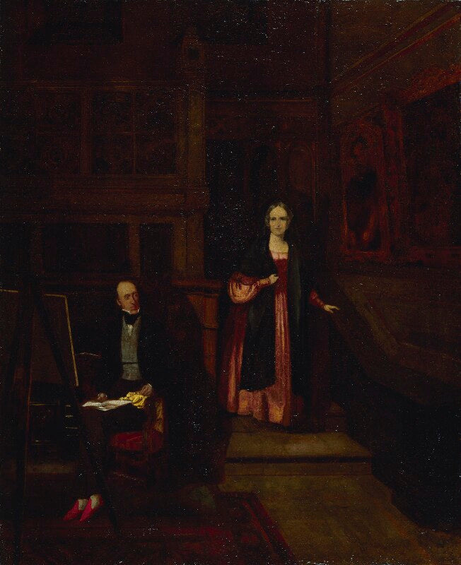 Francis seymour larpent; charlotte rosamund larpent (née arnold) npg 3806