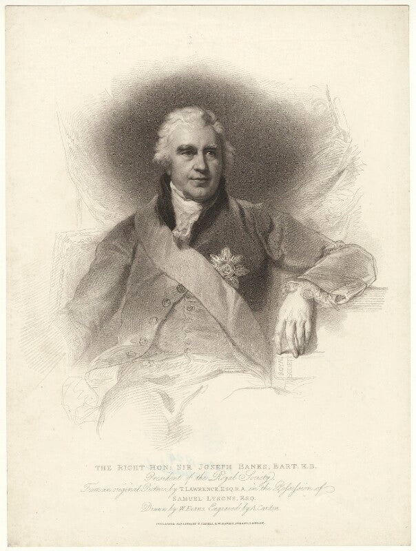 Sir joseph banks, bt npg d7500