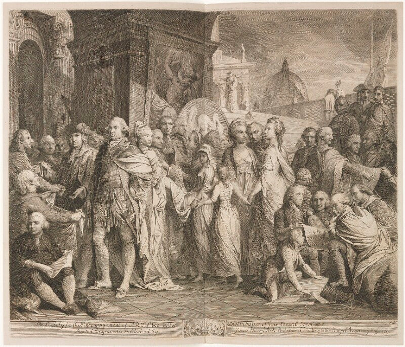 'the society for the encouragement of arts &c in the distribution of their annual premiums' npg d14352