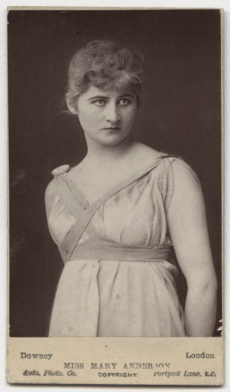 Mary anderson (mrs de navarro) as parthenia in 'ingomar the barbarian' npg x68