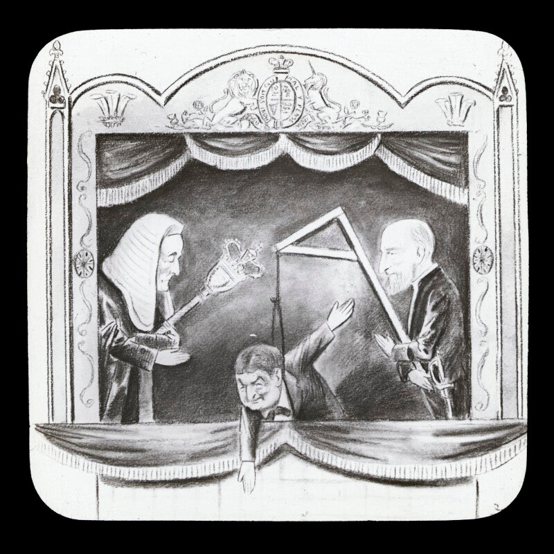 Probably roundell palmer, 1st earl of selborne; john wodehouse, 1st earl of kimberley and one unknown sitter npg d41940