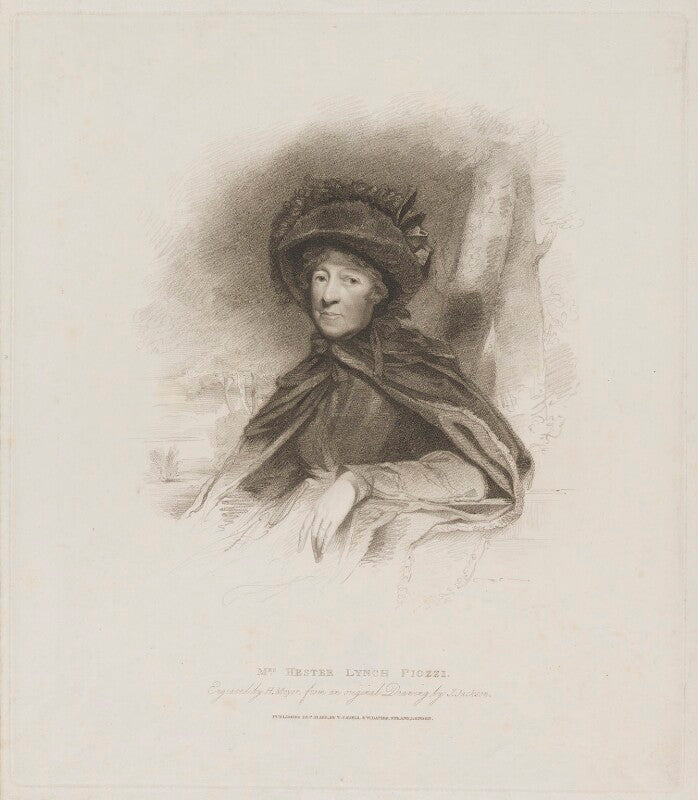 Hester lynch piozzi (née salusbury, later mrs thrale) npg d40230