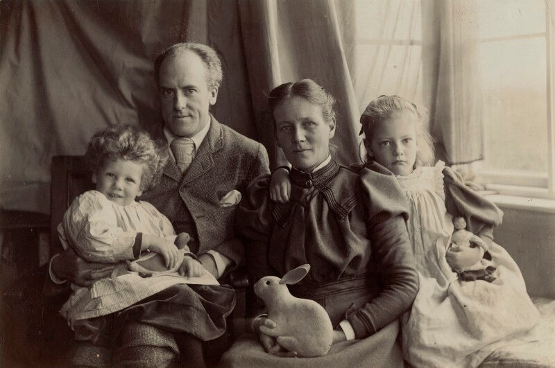 Egon sharpe pearson; karl pearson; maria pearson (née sharpe); sigrid letitia sharpe pearson npg x21747