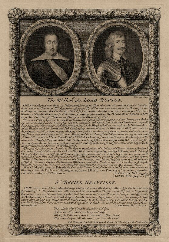 Ralph hopton, 1st baron hopton of stratton and sir bevil grenville npg d26992
