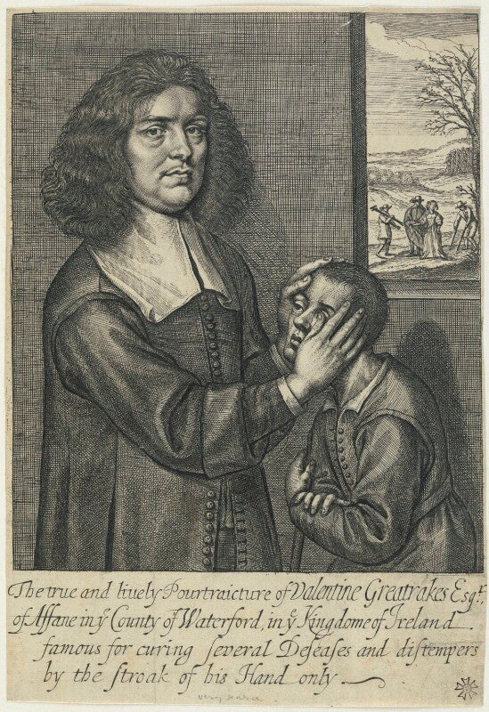 Valentine greatrakes and an unknown boy npg d22756