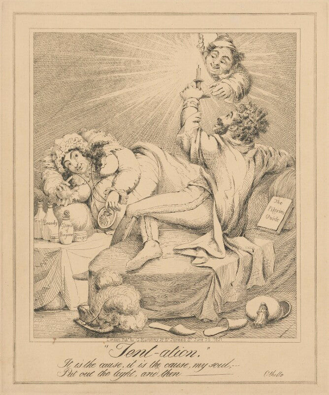 'tent ation.' (princess caroline of brunswick wolfenbüttel; bartolomeo pergami) npg d17898a