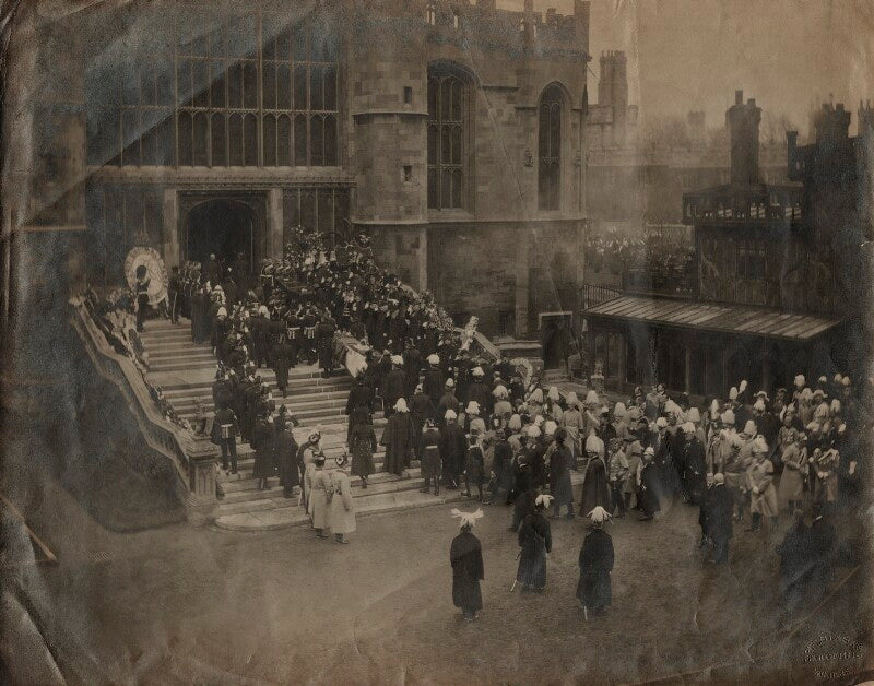 The funeral procession of queen victoria entering st george's chapel, windsor npg x8894