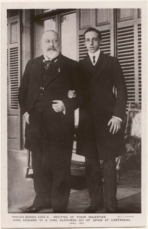 'meeting of their majesties king edward vii & king alphonso xiii of spain at cartegena' npg x196406