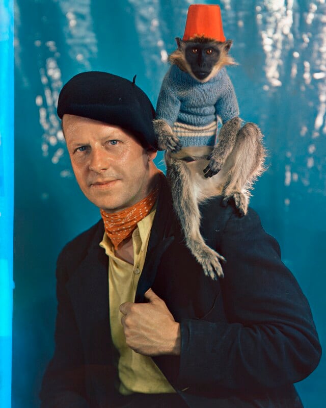 Jimmy the monkey and unidentified model npg x220305
