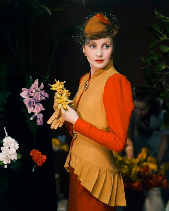 Orchids (model is wearing suit and hat by christabel russell ltd) npg x220749