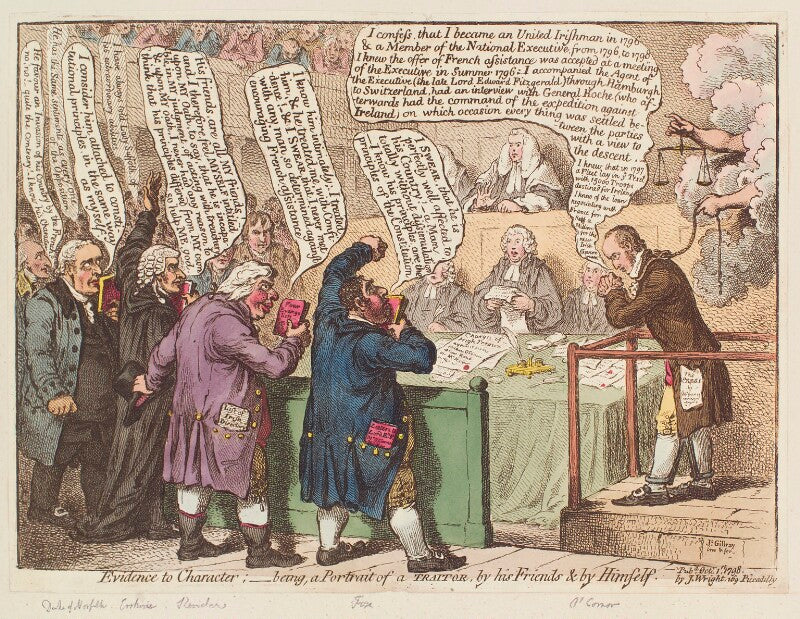 'evidence to character; being a portrait of a traitor, by his friends & by himself' npg d12674