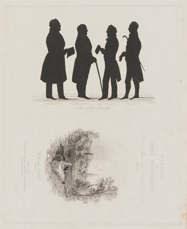 'the four friends' and frontispiece to the 'memoirs of james montgomery', vol. ii npg d38912
