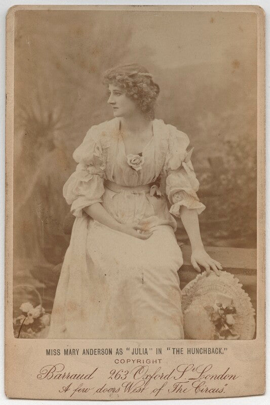 Mary anderson (mrs de navarro) as julia in 'the hunchback' npg x22235