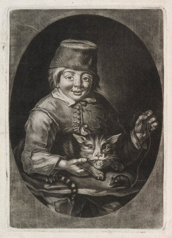 Boy and cat npg d11866