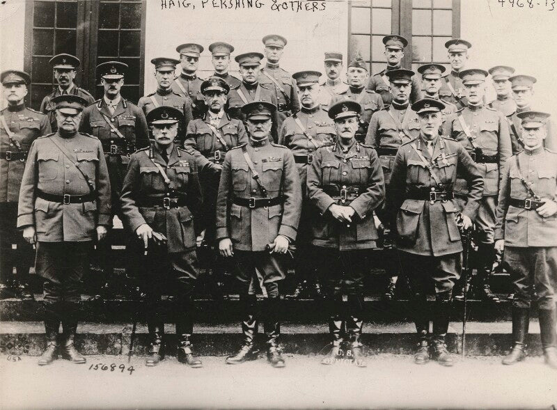 Douglas haig, 1st earl haig and john joseph pershing with us and allied officers npg x198444
