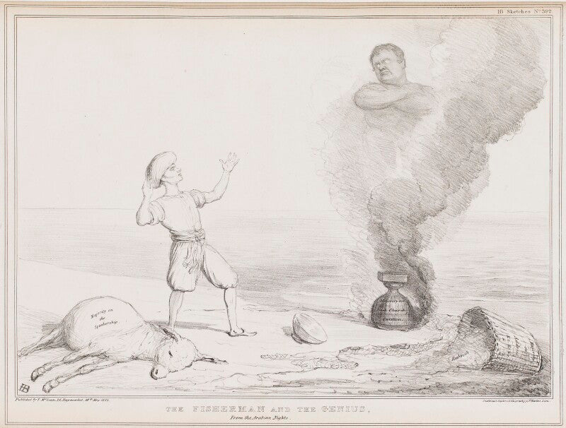 The fisherman and the genius (john russell, 1st earl russell; daniel o'connell) npg d41326