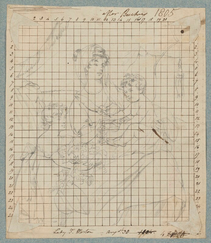 Lady f. morton and her two children npg d17535