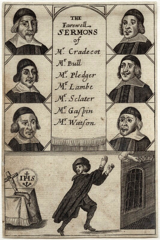The farewell sermons of... (samuel cradock; daniel bull; pledger; thomas lambe; william sclater; gaspin; thomas watson) npg d29684