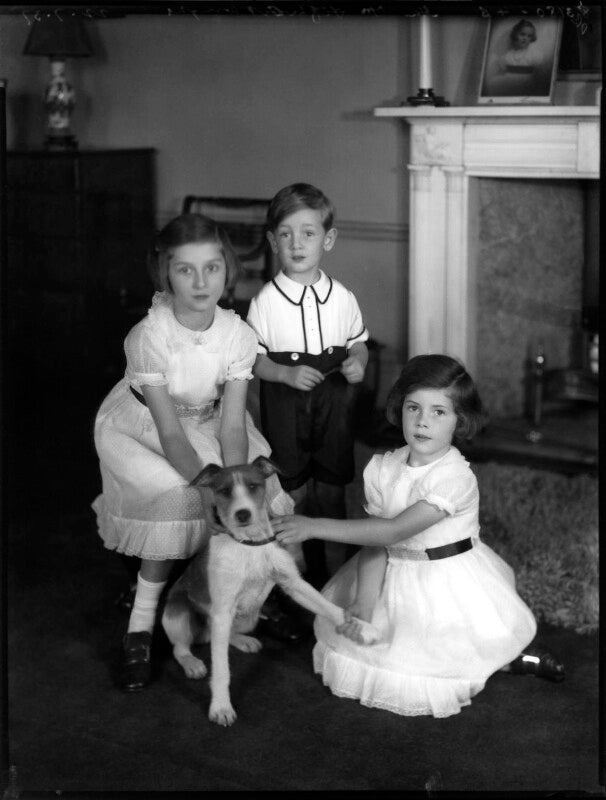 Brigid louise salmond (née wright); bryan henry fitzherbert wright; davinia julia (née wright), lady loch npg x153110