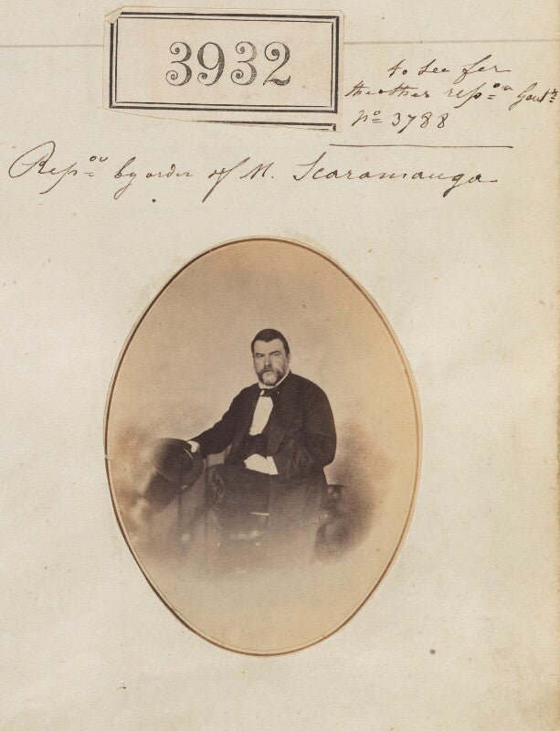 'reproduction by order of m. scaramanga' (unknown man) npg ax53947