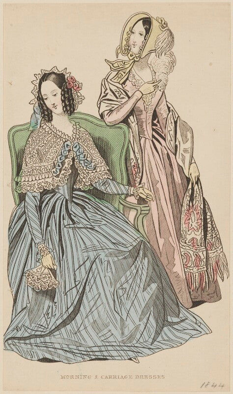 'morning and carriage dresses', may 1842 npg d47946