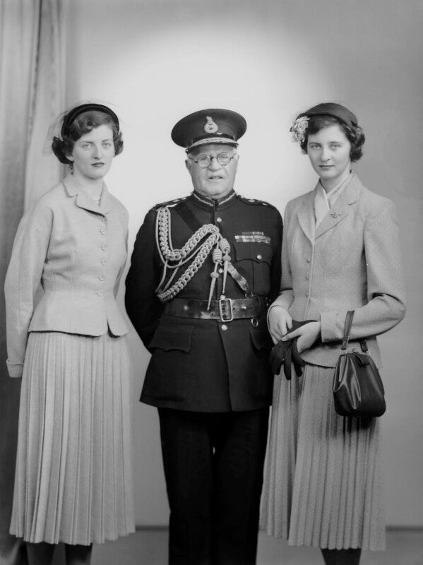 Arthur joseph beveridge; clare mary elwes (née beveridge); rosalind bertin (née beveridge) npg x98920
