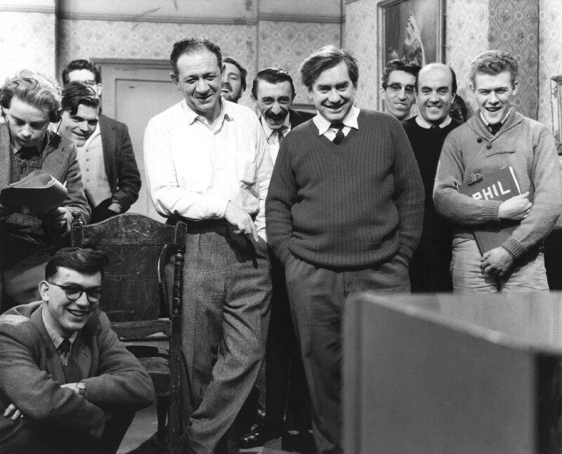 Sid james; tony hancock; mario fabrizi; and eight studio staff npg x36010