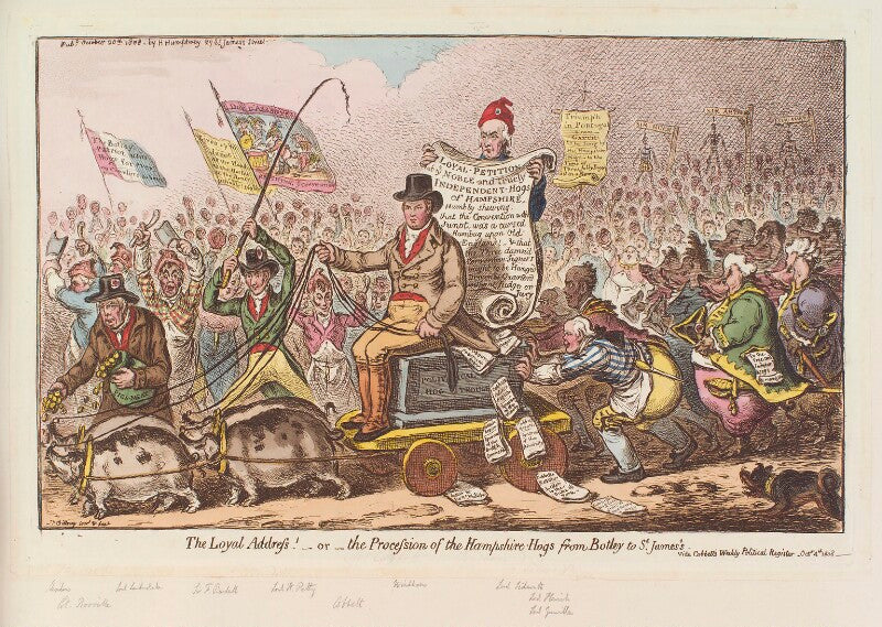 'the loyal address! or the procession of the hampshire hogs from botley to st james's' npg d12913