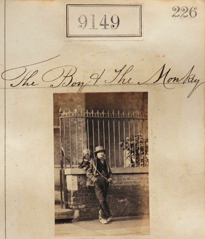 'the boy and the monkey' (unknown boy) npg ax58971