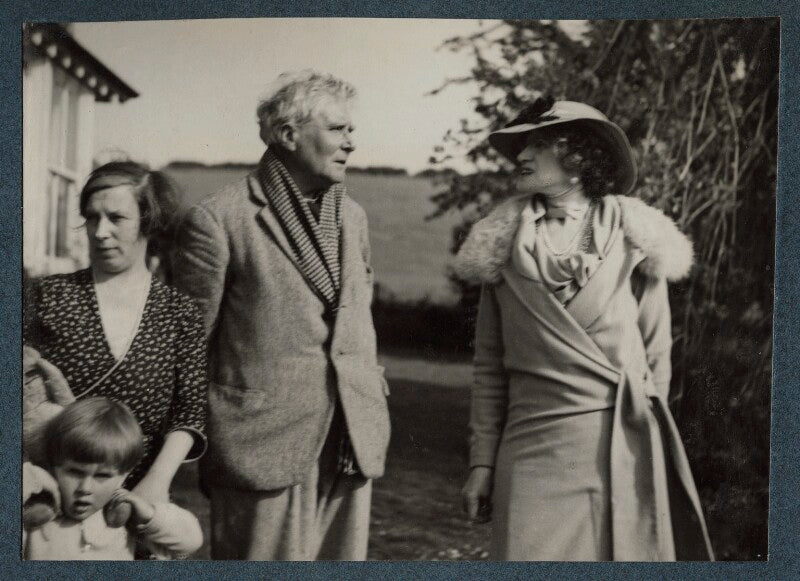 Violet rosalie powys (née dodds); theodora gay scutt (née powys); theodore francis powys; lady ottoline morrell npg ax143988