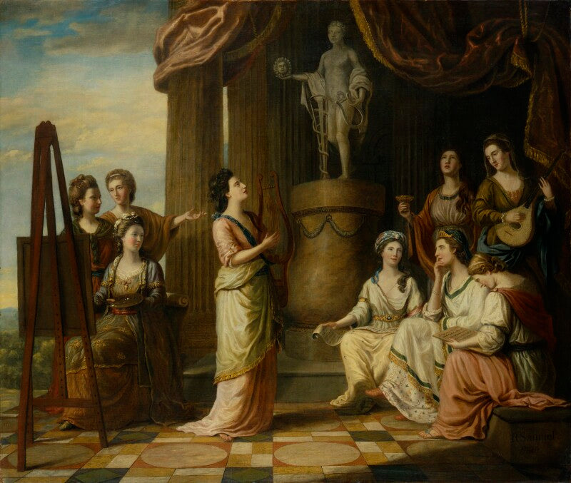 Portraits in the characters of the muses in the temple of apollo npg 4905