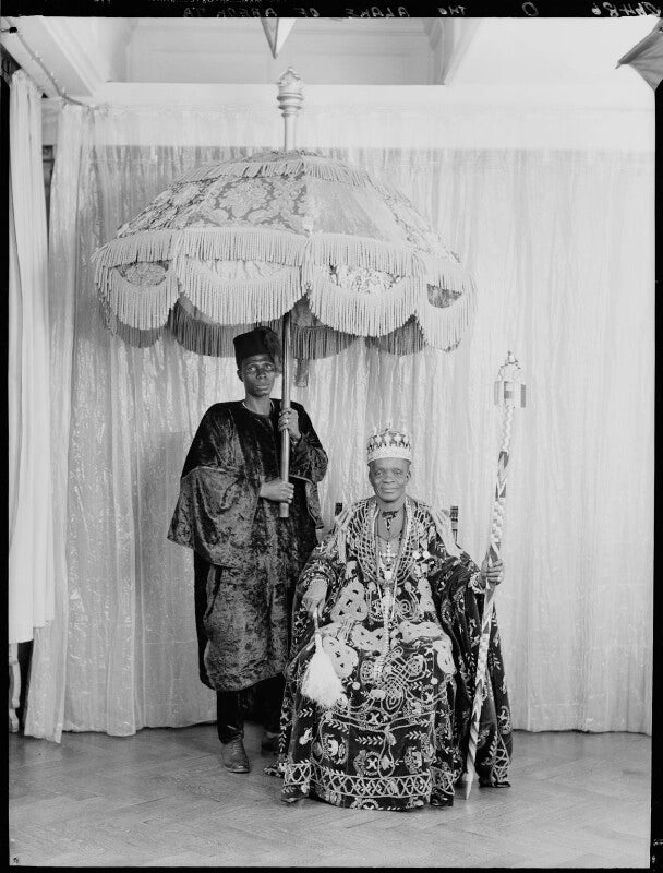 Ladapo samuel ademola ii, king of abeokuta and an unknown attendant npg x132171