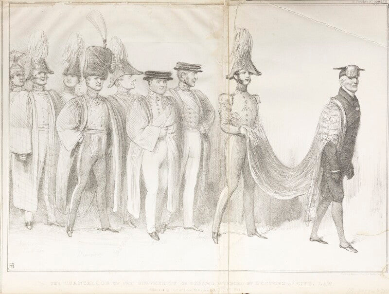 The chancellor of the university of oxford attended by doctors of civil law npg d41285